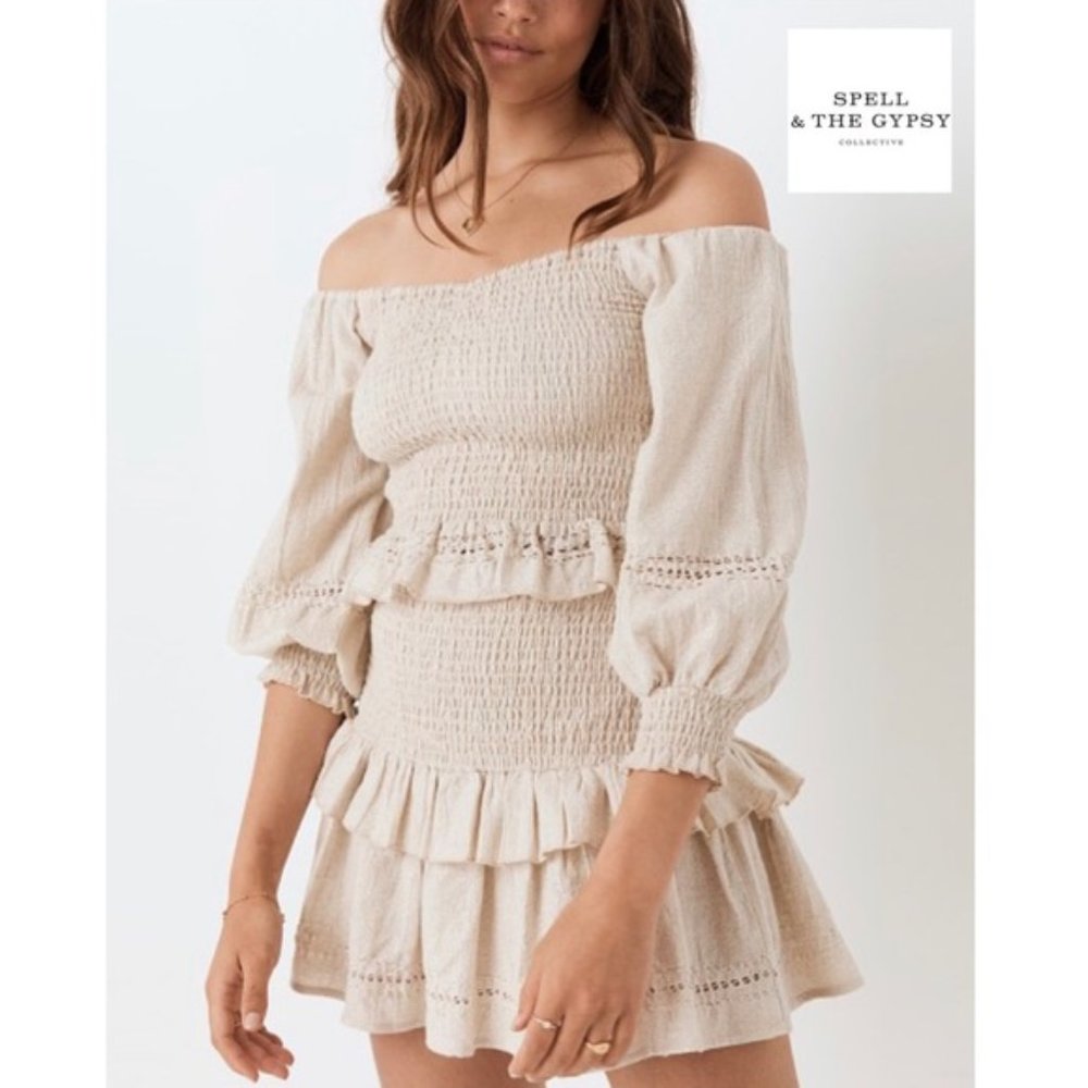 TRADE ONLY MEAGAN SALE🎉NWT SPELL LOLA TOP SPARKLE LINEN